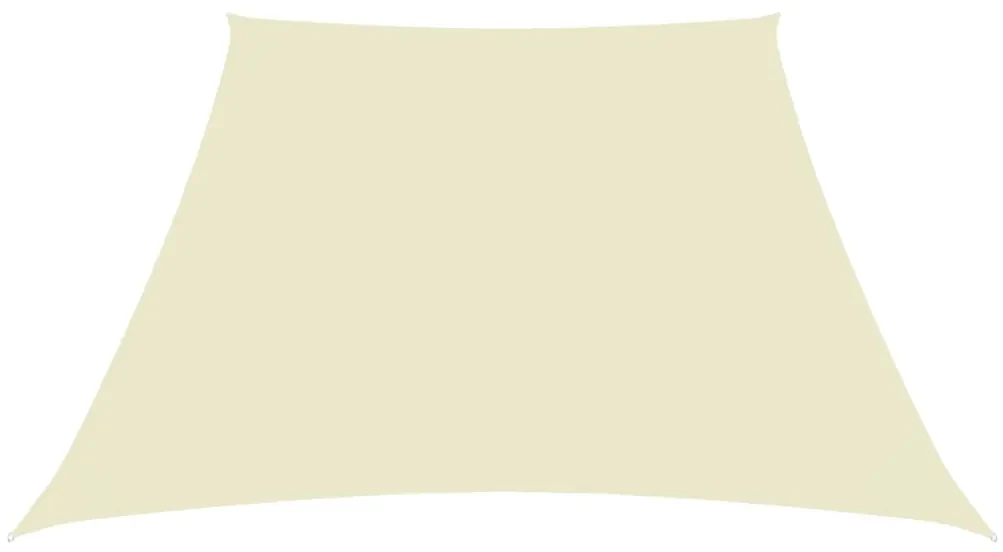 vidaXL Zonnescherm trapezium 3/4x3 m oxford stof crèmekleurig