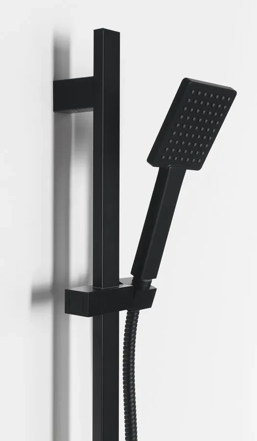 Sapho vierkante doucheset 70cm mat zwart