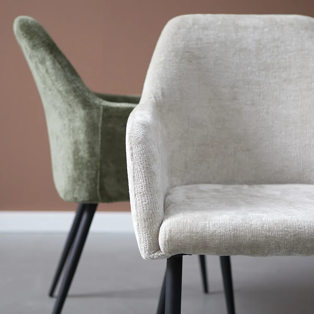 Beige Eetkamerstoel Met Armleuningen