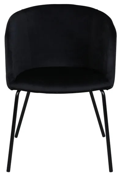 Jörn Eetkamerstoel - Bailey - Zwart - Fluweel - Jörn