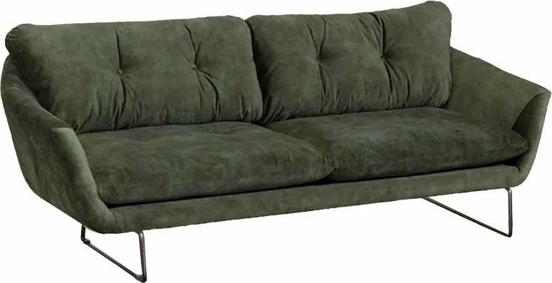 3 zitsbank - Kuddar - velours Adore Hunter groen 156