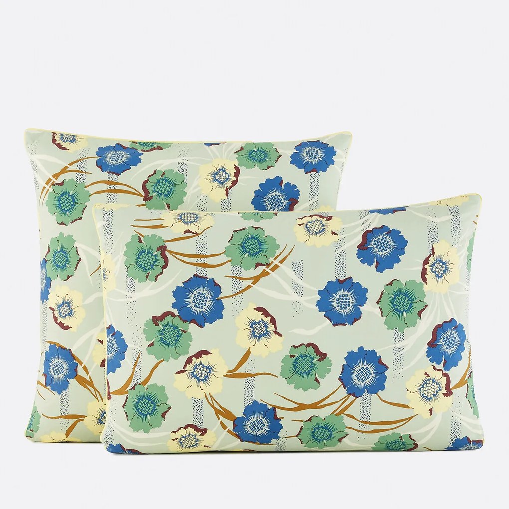 Kussensloop in perkalkatoen, bloemenprint, MOWAN