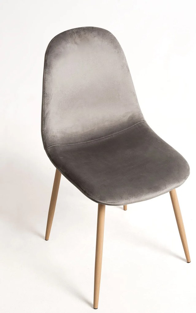 Set van 4 Teok Fluwelen Stoelen