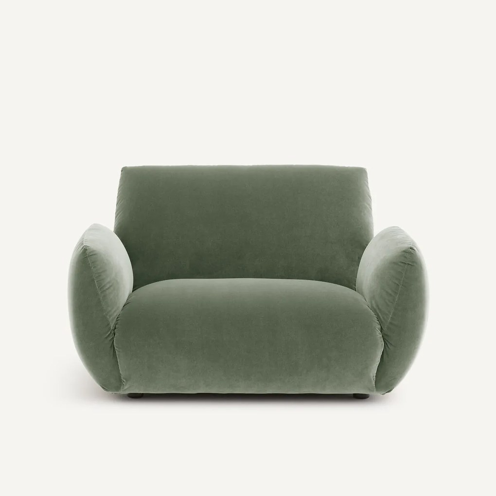 Fauteuil in fluweel, Spogano