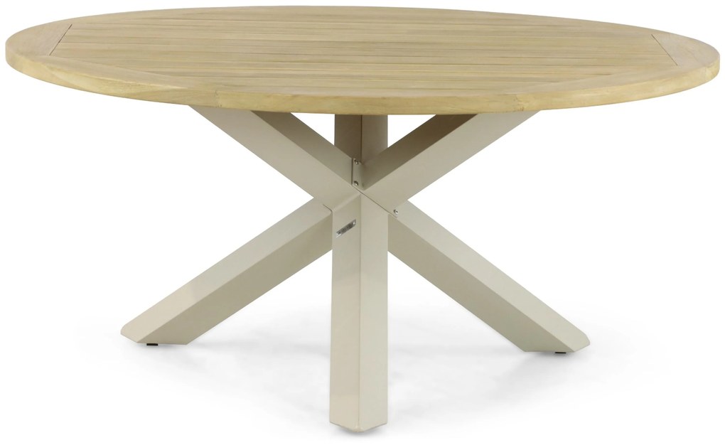 Dining Tuintafel 160 cm Aluminium/teak Taupe Rockville