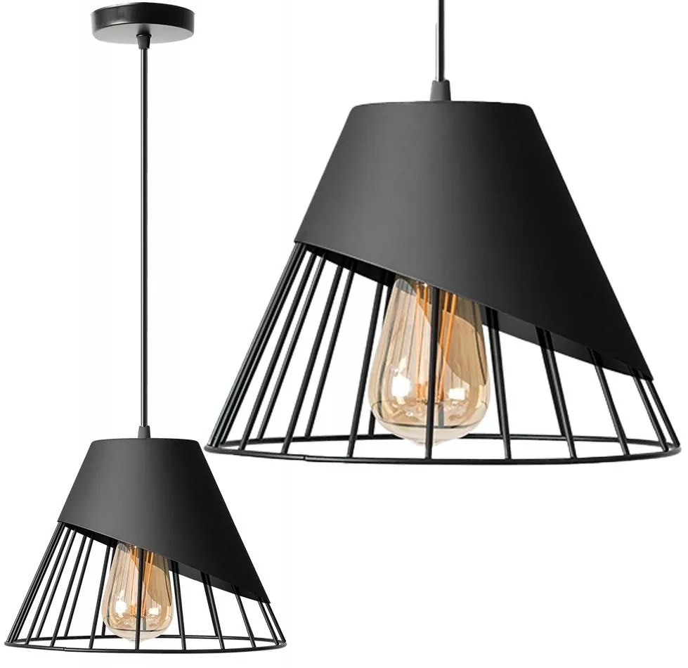 HANGLAMP ZWART METAAL APP227-1CP