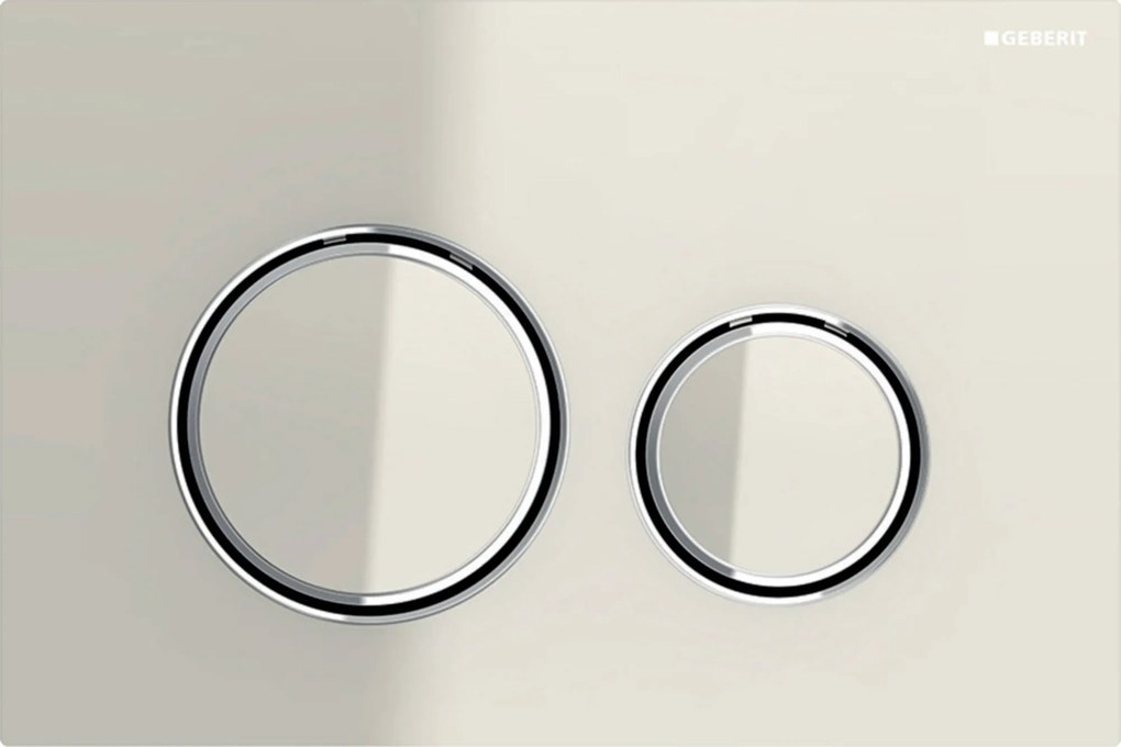 Geberit Sigma 50 (ex Sigma 21) bedieningspaneel glas chroom/zandgrijs voor Sigma reservoirs 8cm (UP720) en 12cm (UP320)