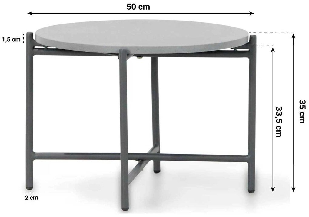 Hoek loungeset 5 personen Aluminium/polywood Grijs  Domani Furniture La Festa