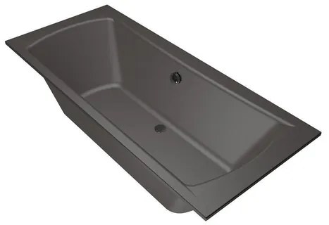 Xenz Robijn Duobad - 180x80x48 - afvoer Midden - acryl - antraciet 6987-05