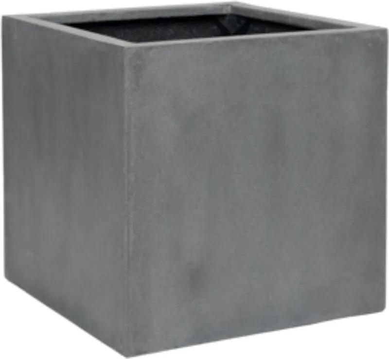 Bloempot Block xl natural 60x60x60 cm grey vierkant