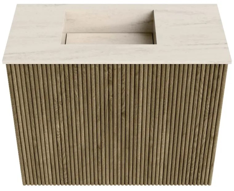 Mondiaz Joya DLux 50cm toiletmeubel dusk met wastafel faye links zonder kraangat meli