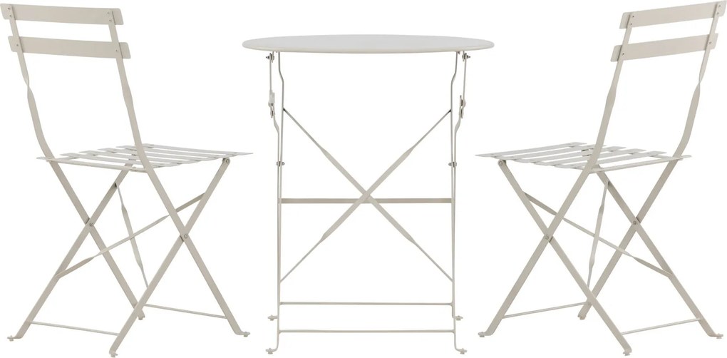 The Outsider balkonset-liva-2-personen-inklapbaar-beige-staal-60cm-the-outsider