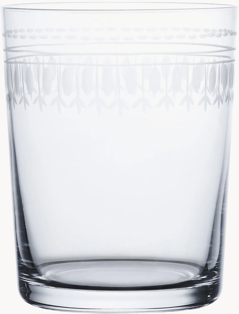 Mondgeblazen kristallen tumblers Ovals, 4-delig