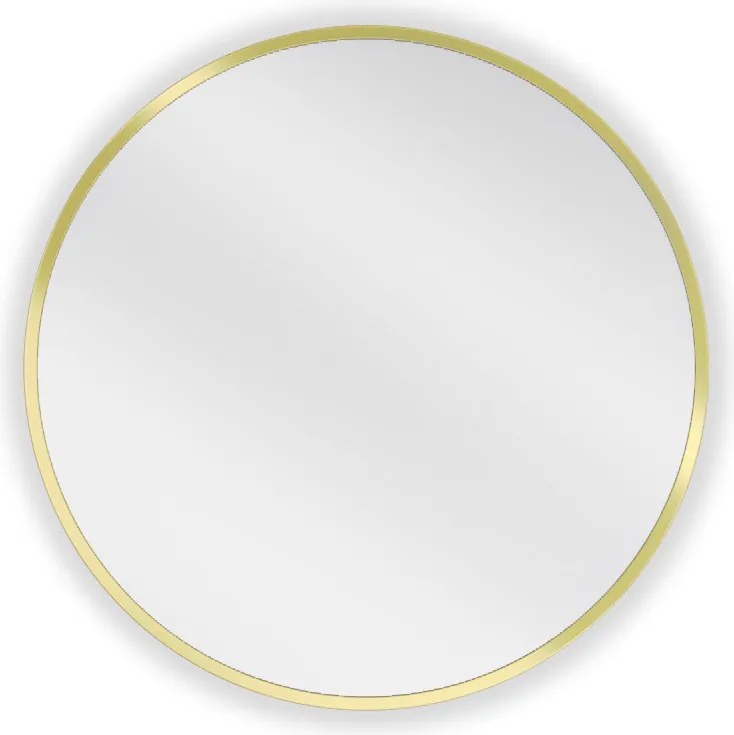 Mexen Loft ronde badkamerspiegel 55 cm, gouden frame - 9850-055-055-000-50