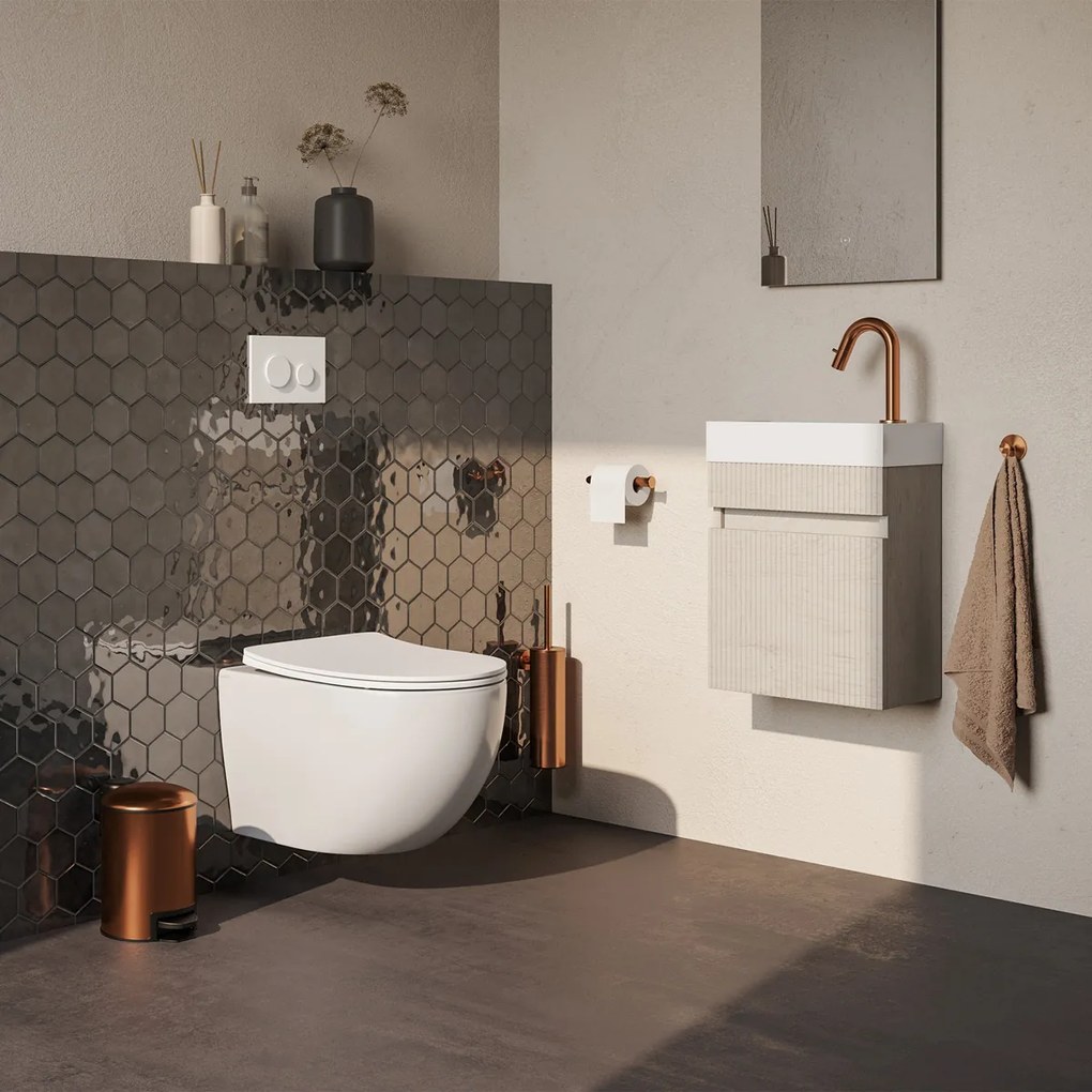 Brauer Tornado hangend toilet met tornadospoeling en quick release toiletzitting