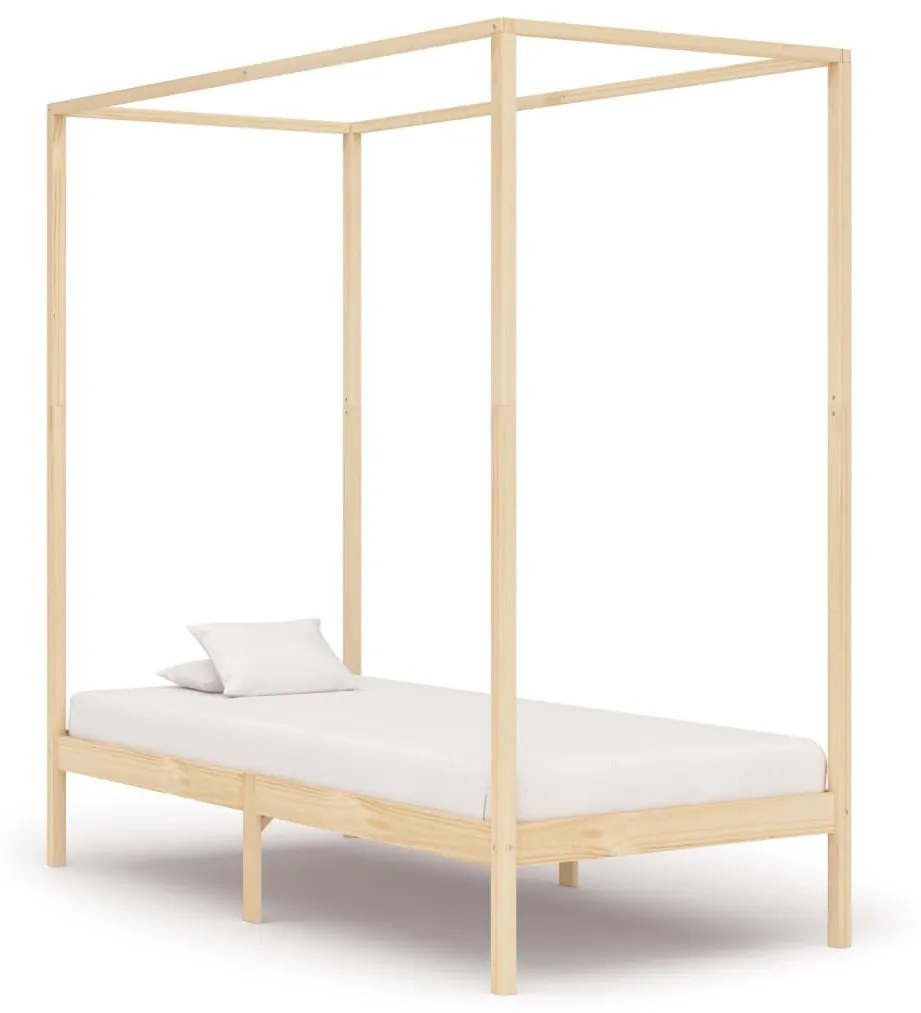 vidaXL Hemelbedframe massief grenenhout 90x200 cm