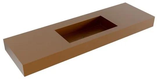 Mondiaz ZINK Rust vrijhangende wastafel 150cm midden rand 12cm XM49427Rust