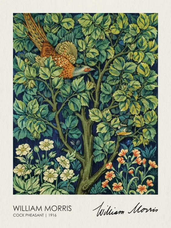 Kunstreproductie The Pheasant (1916), William Morris