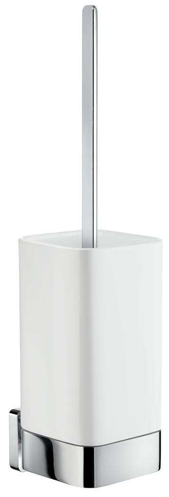 Toiletborstel Smedbo Ice met Houder Mat Glas 7.8x10.3x37 cm Chroom