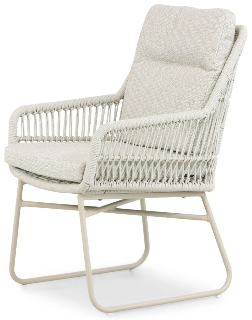 Tuinset Ronde Tuintafel 4 personen 100 cm Rope Zand/Beige Lifestyle Garden Furniture Vicente/Serino