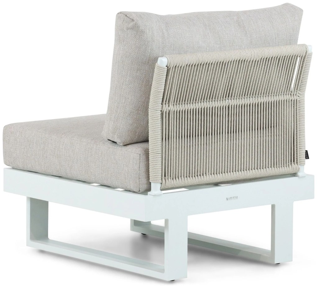 Hoek loungeset 6 personen Aluminium Wit  Lifestyle Garden Furniture Lorenzo