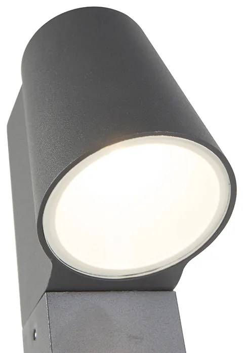 Buitenlamp donkergrijs met grondpin en kabelmof 60cm incl. LED IP44 - Uma