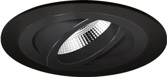 Modena - Inbouwspot Zwart Rond - Kantelbaar - 1 Lichtpunt - Ø 92mm - Bladveren | LEDdirect.nl