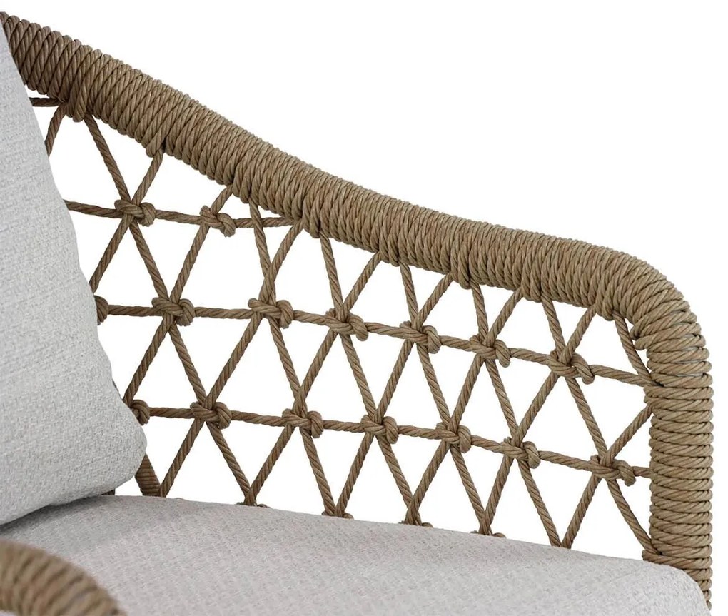 Tuinset 6 personen 225 cm Aluminium/wicker Taupe Coco Bali/Almeria