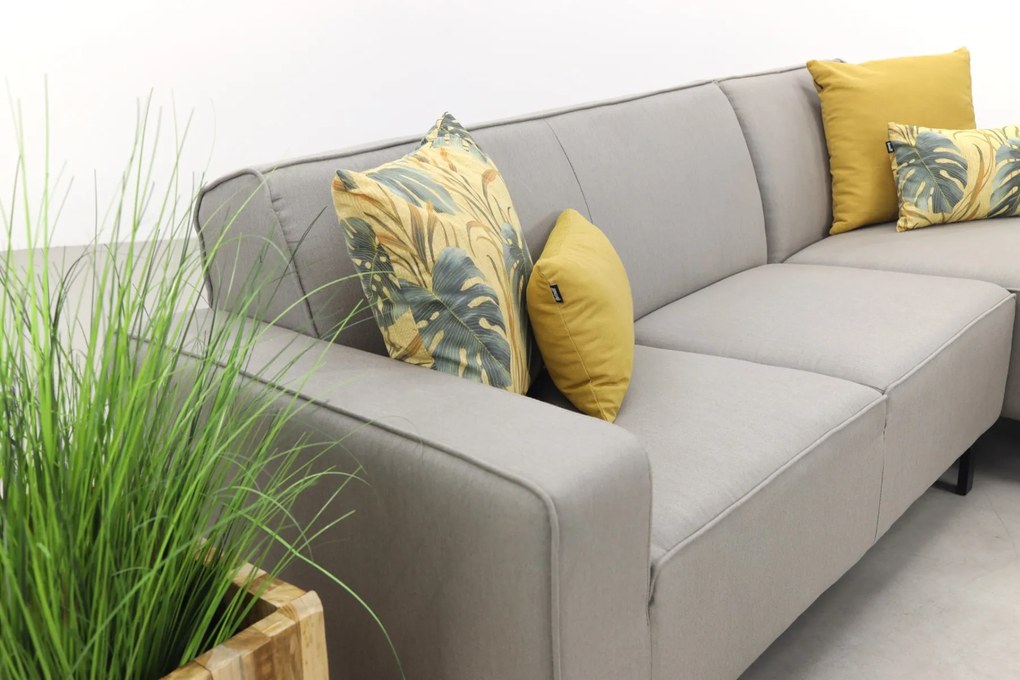 Boavista/Toronto loungebank chaise longue - Nature Grey - 3-delig - links