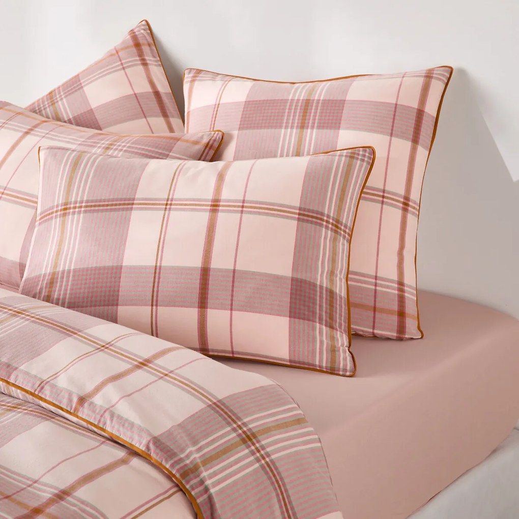 Kussensloop van gewassen katoen, geweven-geverfde ruitjes, DOLLON