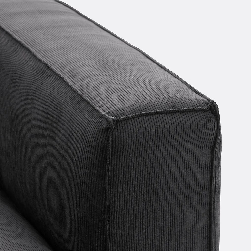 Omvormbare longchair geribd fluweel, Seven