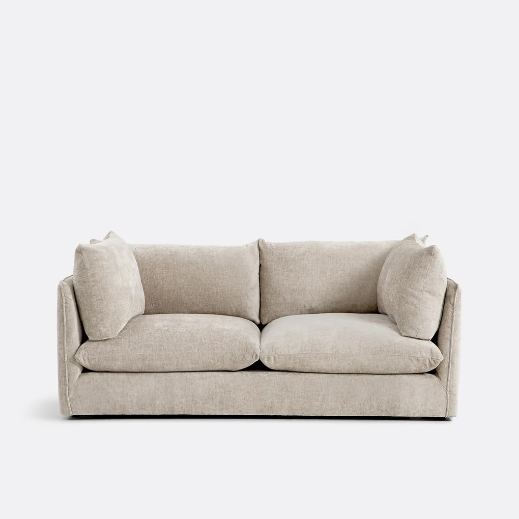 Bank 3-zit, getexureerd dik fluweel, Malo