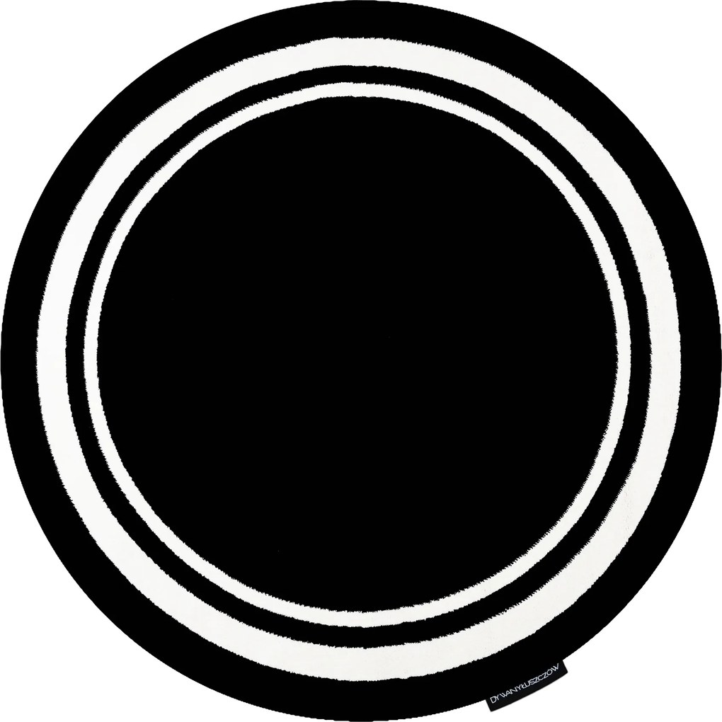 Tapijt HAMPTON Border rond kader zwart