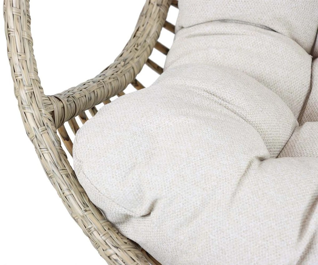 Coco Vedella Hangstoel Aluminium/wicker Taupe
