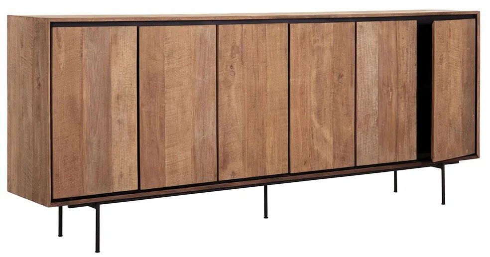 DTP Home Metropole Groot Dressoir Teakhout 220 Cm - 220x40x90cm.