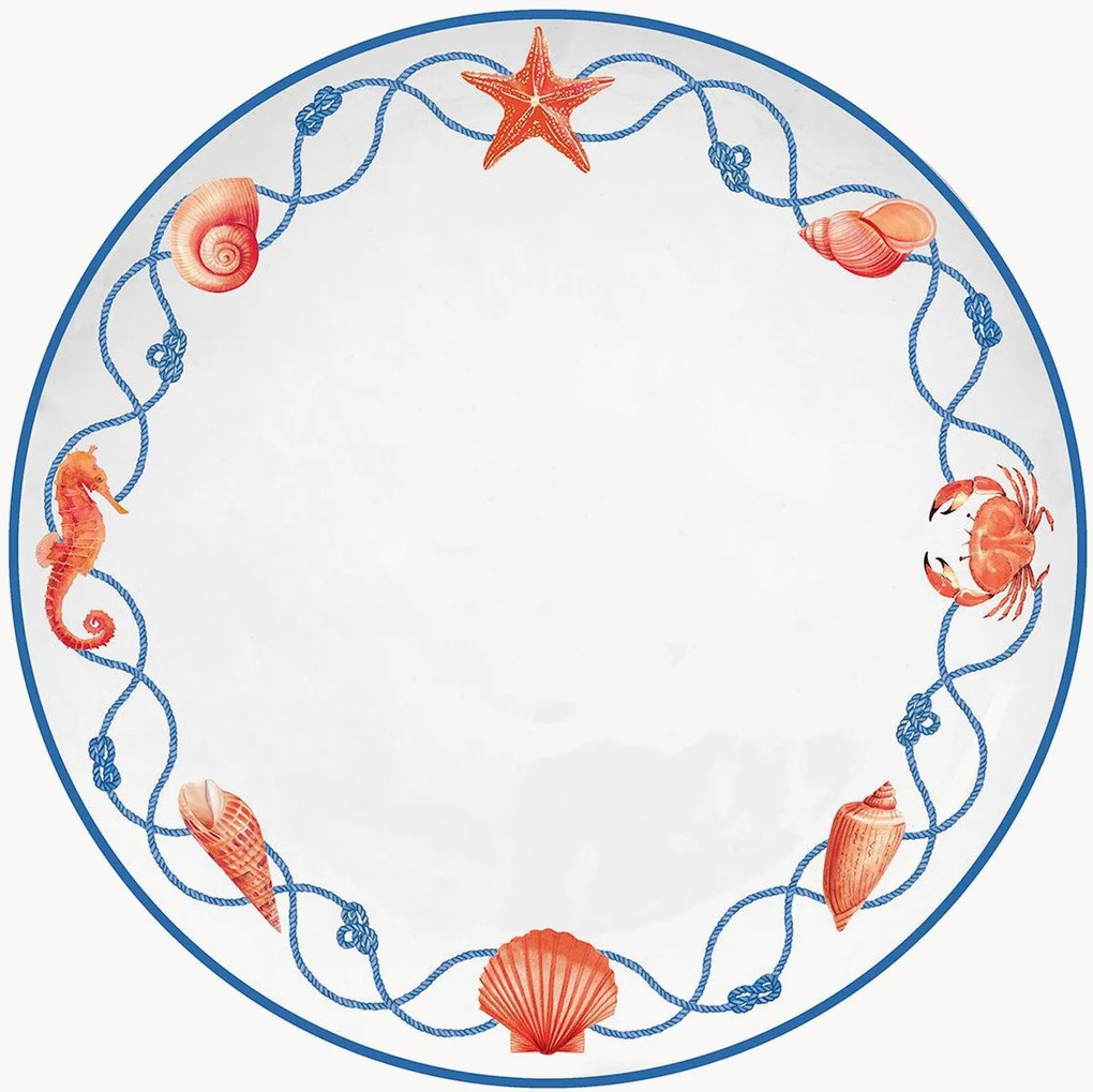 Porseleinen dinerborden Cote De Mer, 4-delig