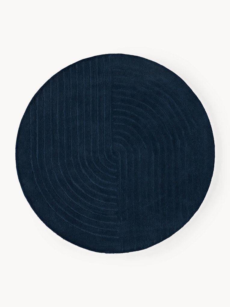 Rond wollen vloerkleed Mason, handgetuft
