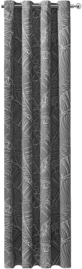 Gordijn Brisbane - grijs/wit - 250x135 cm ( 1stuk) - Leen Bakker