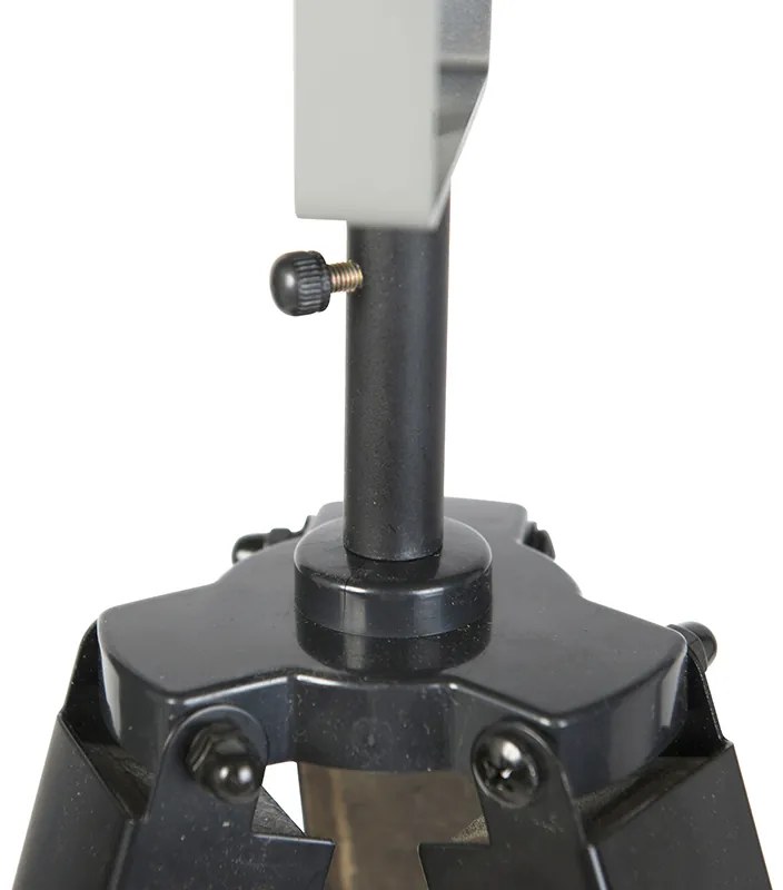 Smart industriële tripod vloerlamp hout met grijs incl. wifi A60 - Laos