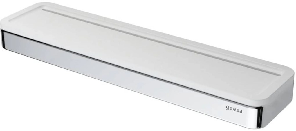 Geesa Frame Planchet met witte inzet 26x6,5x2,5 cm Chroom