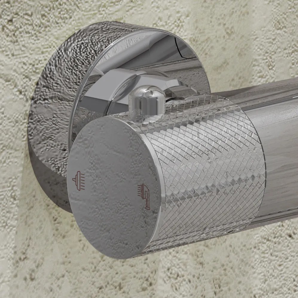 Saniclear Talpa Curved opbouw douchethermostaat chroom
