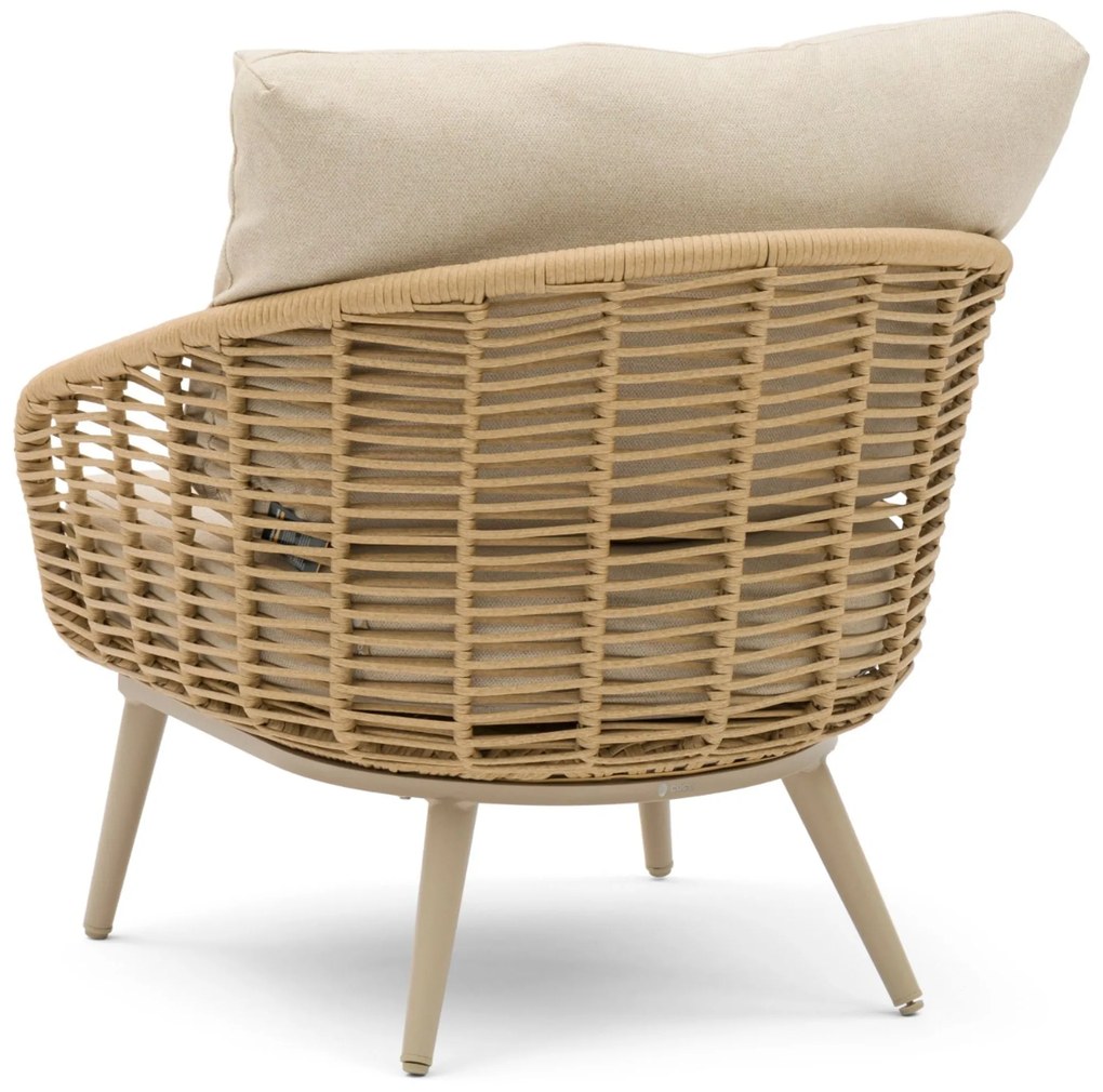 Stoel en Bank Loungeset 5 personen Aluminium/rope Taupe  Coco Vinci/Ibiza