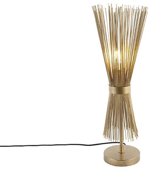 Landelijke tafellamp messing - Broom Landelijk E27 rond Binnenverlichting Lamp