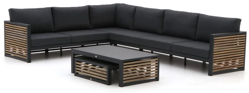 Hoek loungeset Bellagio  | 6 personen | Loungeset Grijs | Hoekbank Aluminium | 327x252cm | Kees Smit Tuinmeubelen