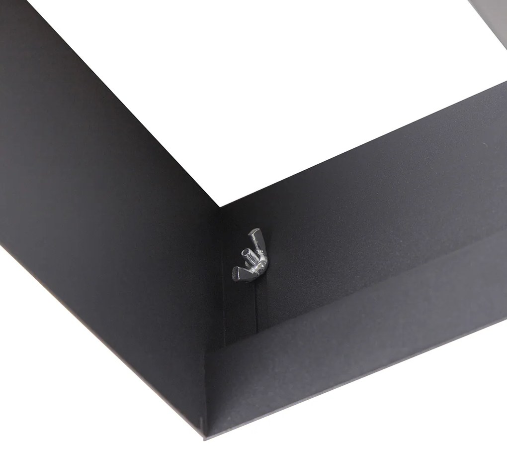 Set van 6 inbouwspots zwart GU10 AR111 trimless 2-lichts - Oneon