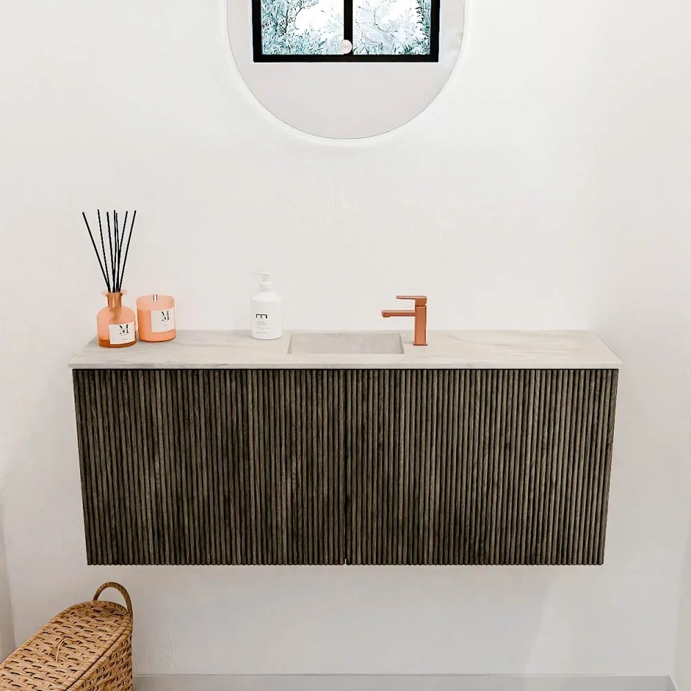 Mondiaz Joya DLux 100cm toiletmeubel shadow met wastafel faye midden 1 kraangat ostra