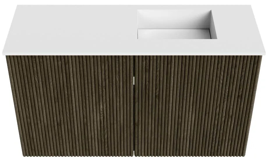 Mondiaz Joya 70cm toiletmeubel shadow met wastafel faye rechts 1 kraangat talc