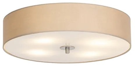 Landelijke plafondlamp beige 50 cm - Drum