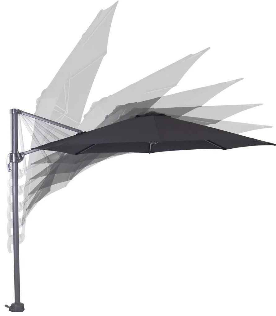 Garden Impressions Hawaii zweefparasol S Ø300 cm zwart