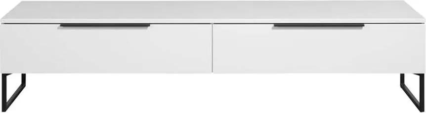 Tv-dressoir Malaga - wit/zwart - 43x190x48 cm - Leen Bakker
